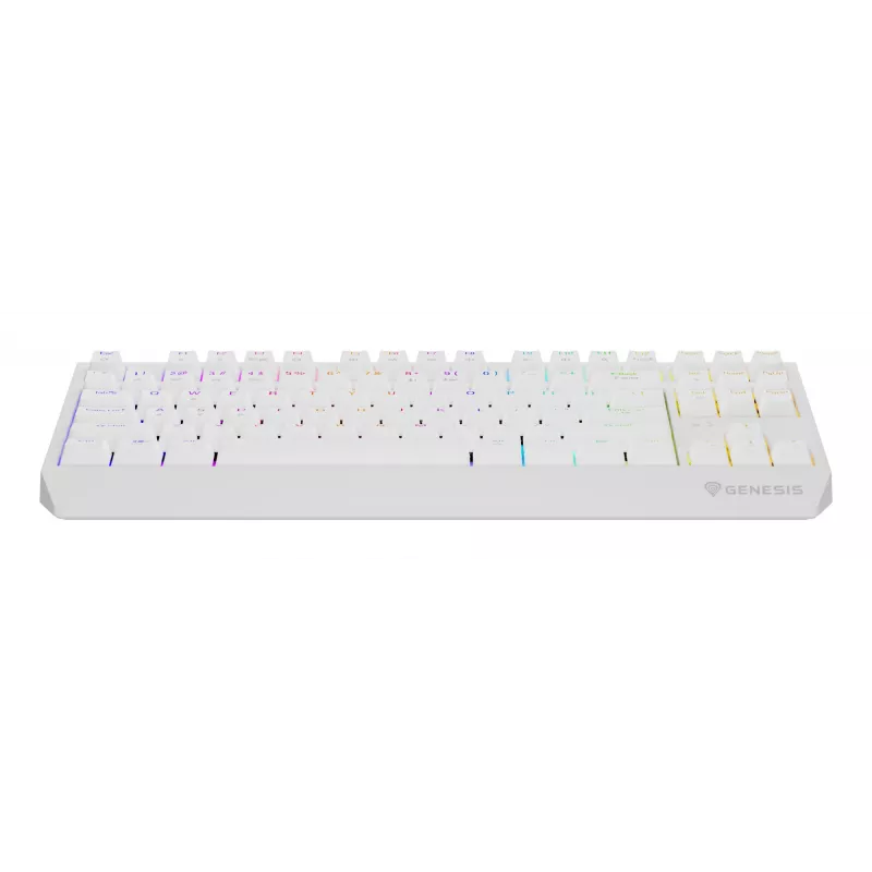 Tastiera gaming tenkeyless GENESIS Thor 230 TKL — USB, RF Wireless, Bluetooth, QWERTY, bianco