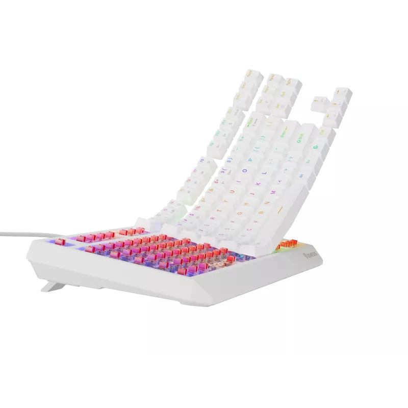 Tastiera gaming tenkeyless GENESIS Thor 230 TKL — USB, RF Wireless, Bluetooth, QWERTY, bianco