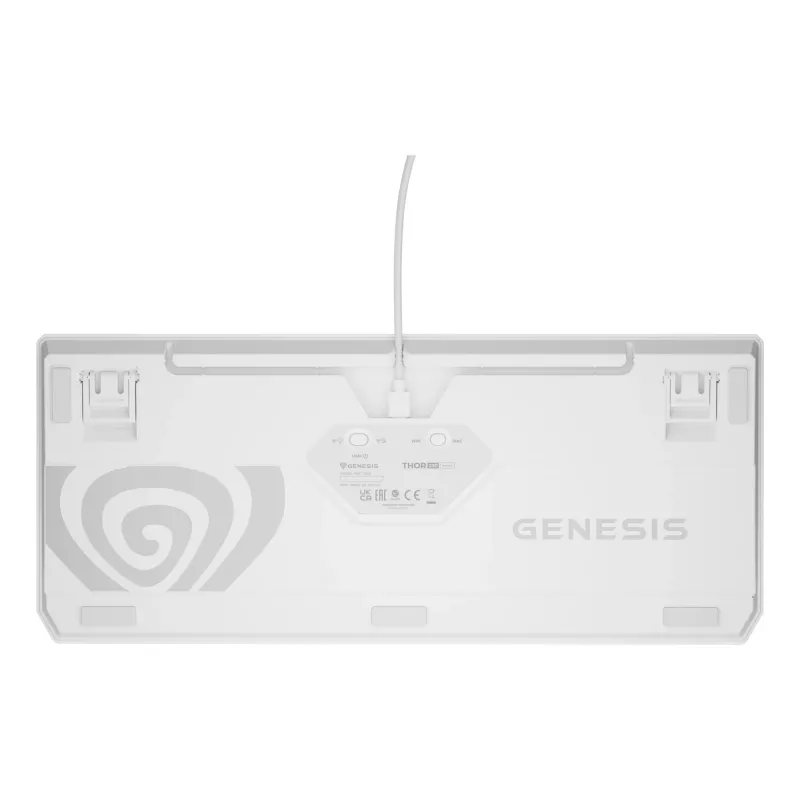 Tastiera gaming tenkeyless GENESIS Thor 230 TKL — USB, RF Wireless, Bluetooth, QWERTY, bianco
