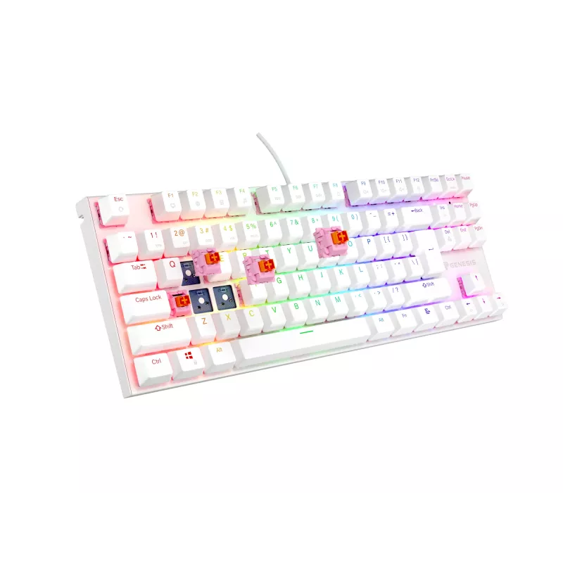 Tastiera gaming GENESIS Thor 303 TKL USB QWERTY US International bianco