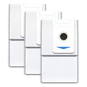 Sacchetti per polvere Ecovacs DDB030031 per robot aspirapolvere, bianco, confezione da 3