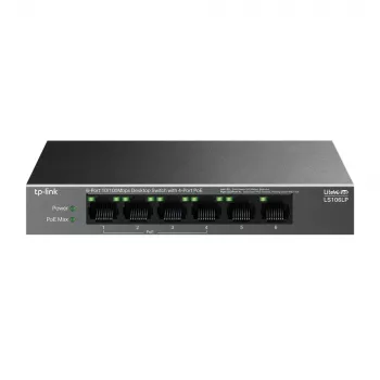 Switch di rete TP-Link LiteWave LS106LP unmanaged Fast Ethernet (10/100) Power over Ethernet (PoE) nero