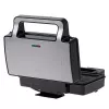 Adler AD 3073 tostiera 2 in 1, 1000 W, acciaio inox/nero