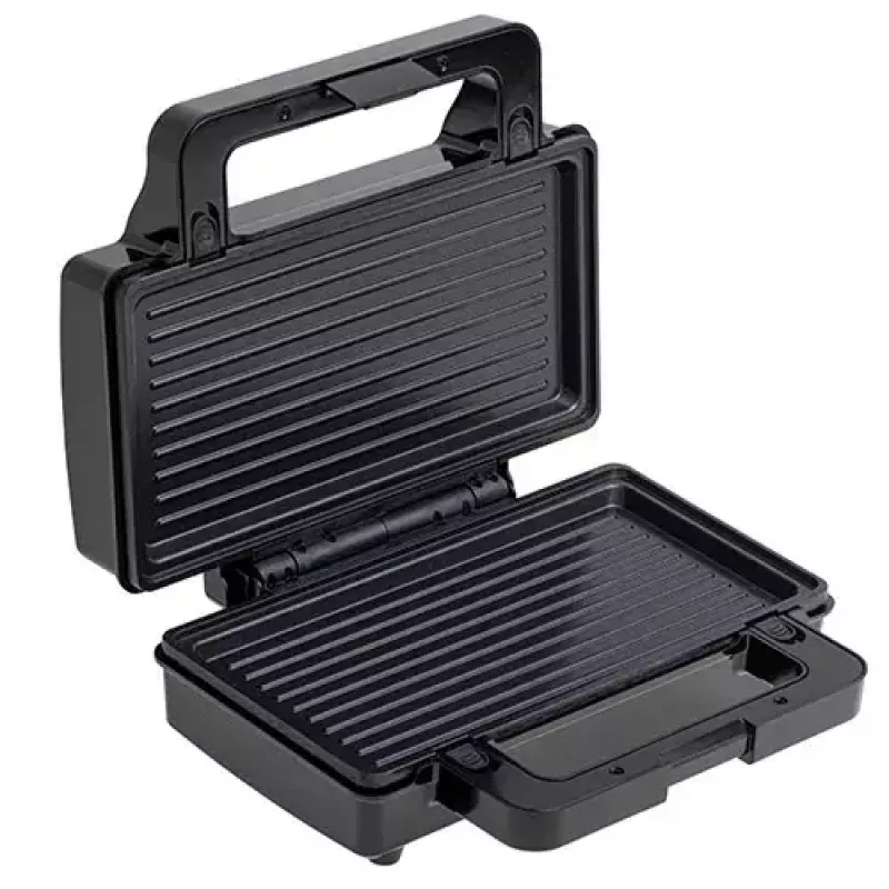 Adler AD 3073 tostiera 2 in 1, 1000 W, acciaio inox/nero