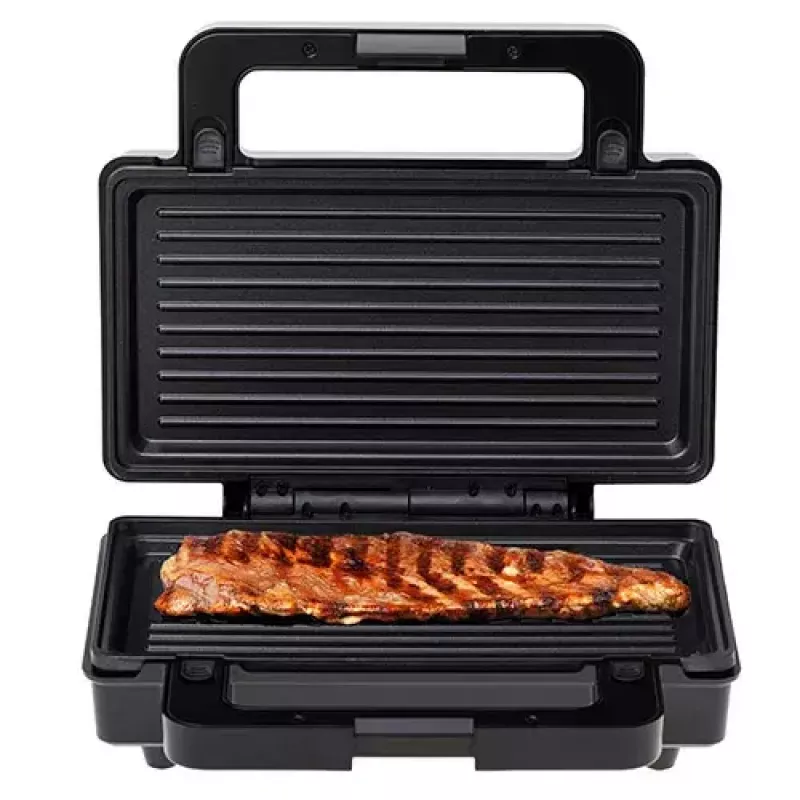 Adler AD 3073 tostiera 2 in 1, 1000 W, acciaio inox/nero