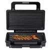 Adler AD 3073 tostiera 2 in 1, 1000 W, acciaio inox/nero
