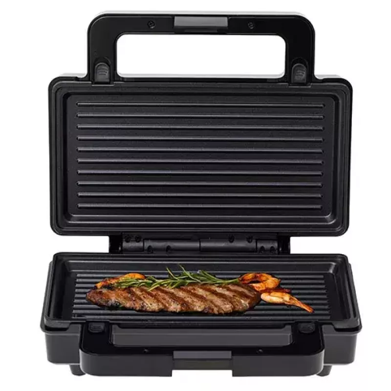 Adler AD 3073 tostiera 2 in 1, 1000 W, acciaio inox/nero