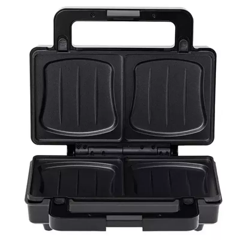 Adler AD 3073 tostiera 2 in 1, 1000 W, acciaio inox/nero