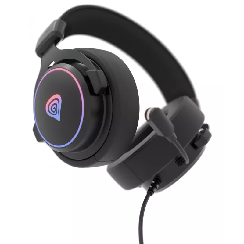 GENESIS Neon 764 Headset da gaming cablato con archetto USB Type-A Nero