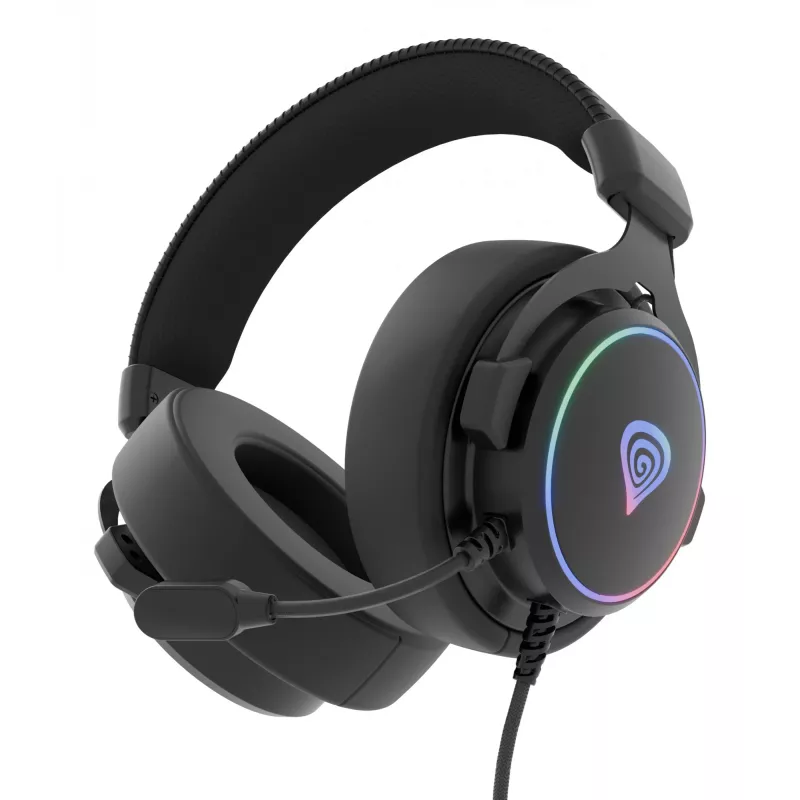 GENESIS Neon 764 Headset da gaming cablato con archetto USB Type-A Nero