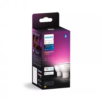Philips Hue White and Colour Ambience GU10 – Faretto intelligente – (confezione da 2)