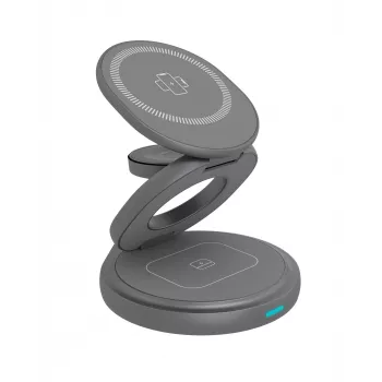 ICY BOX IB-SH101-CH cuffie, smartphone, smartwatch antracite, grigio ricarica rapida uso interno
