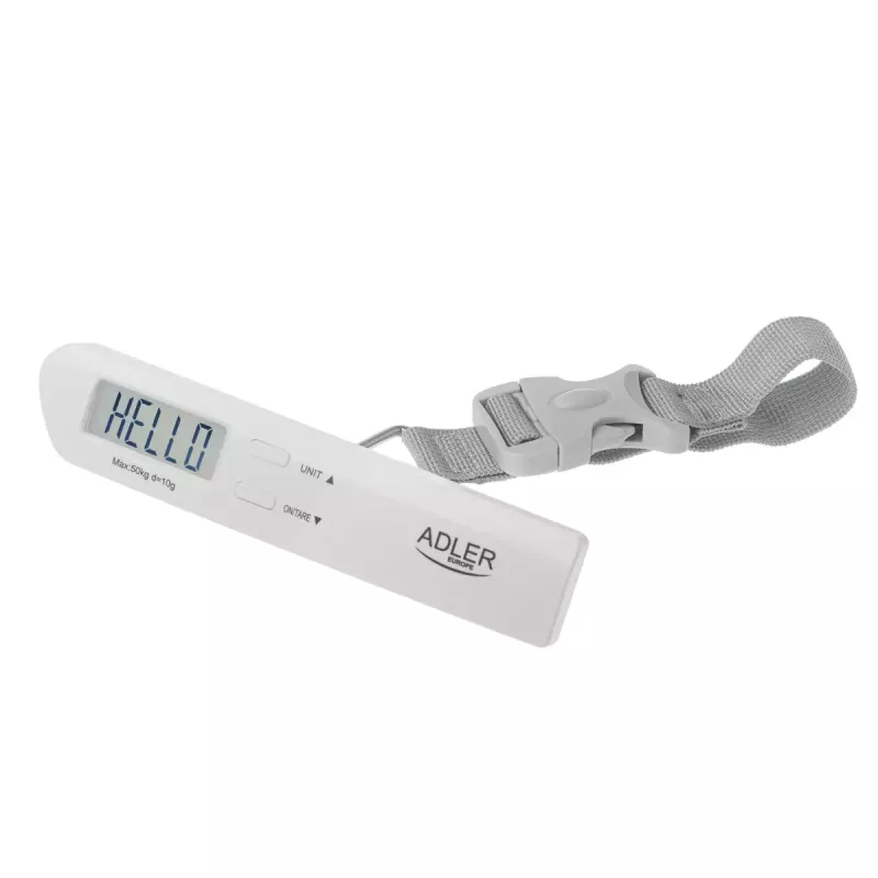 Bilancia per valigie Adler AD 8191, massimo 50 kg, precisione 10 g, grigio
