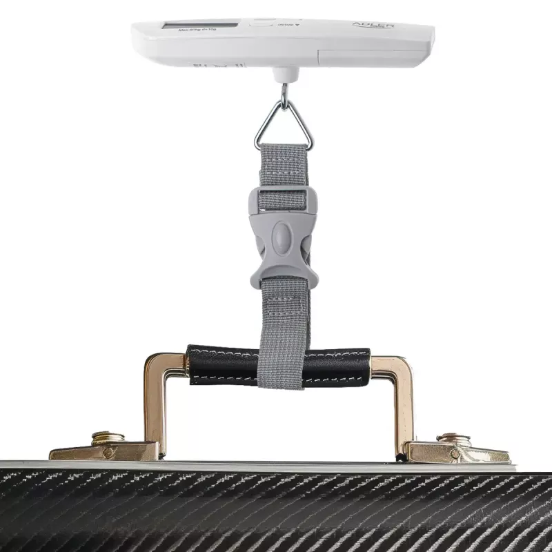 Bilancia per valigie Adler AD 8191, massimo 50 kg, precisione 10 g, grigio
