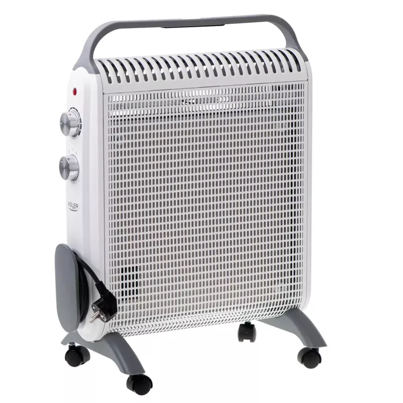 Termoconvettore elettrico Adler AD 7750, 2000 W, 2 livelli di potenza, IP24, bianco