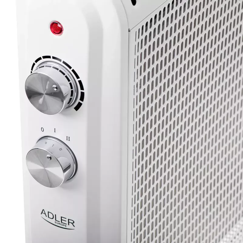 Termoconvettore elettrico Adler AD 7750, 2000 W, 2 livelli di potenza, IP24, bianco