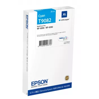 Epson WF-6XXX ciano XL cartuccia d'inchiostro (originale) – cartuccia ciano ad alta resa per WorkForce WF-6XXX