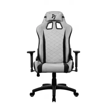 Sedia gaming arozzi Avanti SoftFabric grigio chiaro – ergonomica con schienale alto, rivestimento in tessuto, braccioli regolabili, regolazione dell'inclinazione e dell'altezza