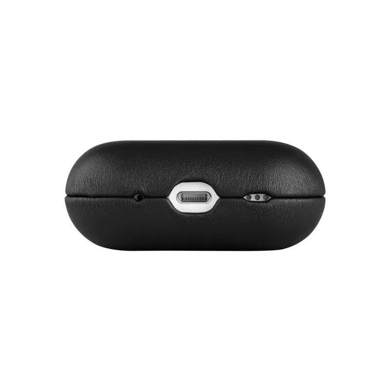 Custodia protettiva in pelle FIXED FIXLPM-999-BK per auricolari con supporto MagSafe, nera