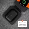 Custodia protettiva in pelle FIXED FIXLPM-999-BK per auricolari con supporto MagSafe, nera