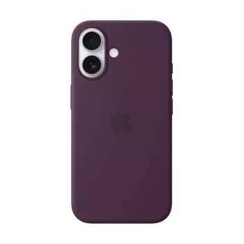 APPLE Custodia in silicone Apple con MagSafe iPhone 16 prugna