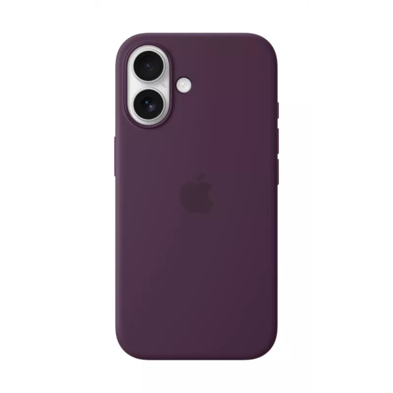 APPLE Custodia in silicone Apple con MagSafe iPhone 16 prugna
