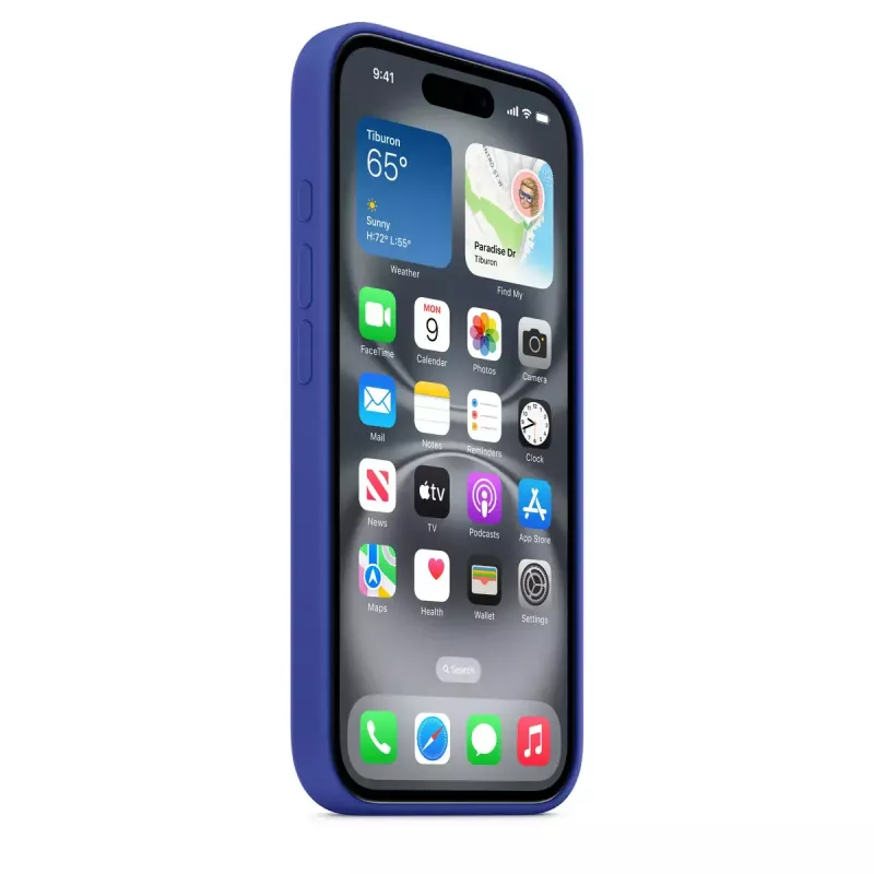 APPLE Custodia in silicone Apple con MagSafe iPhone 16 blu oltremare