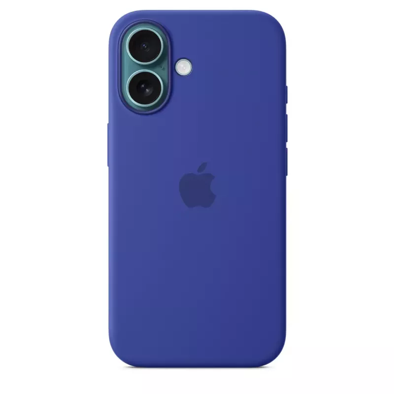APPLE Custodia in silicone Apple con MagSafe iPhone 16 blu oltremare