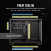 Case per PC CORSAIR 2500D AIRFLOW Midi Tower nero — ATX/Micro ATX, supporto radiatore frontale da 280 mm, USB-A x2, USB-C x1