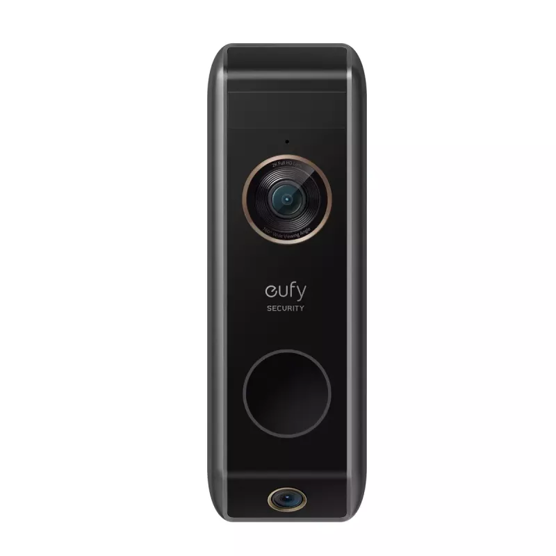 Eufy E8213 campanello video wireless 2K con HomeBase, a batteria, nero/bianco