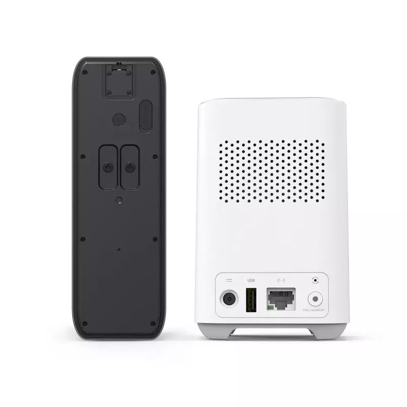 Eufy E8213 campanello video wireless 2K con HomeBase, a batteria, nero/bianco