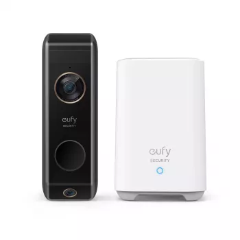 Videocitofono wireless Eufy E8213 2K con HomeBase, a batteria, nero/bianco