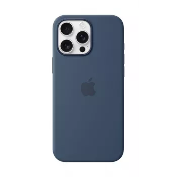 APPLE custodia in silicone con MagSafe per iPhone 16 Pro Max denim