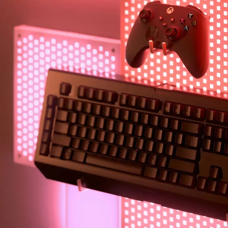 Pannello LED modulare di espansione pegboard Nanoleaf N8100E00-1BP – singolo pannello di ricambio/espansione per Nanoleaf Pegboard