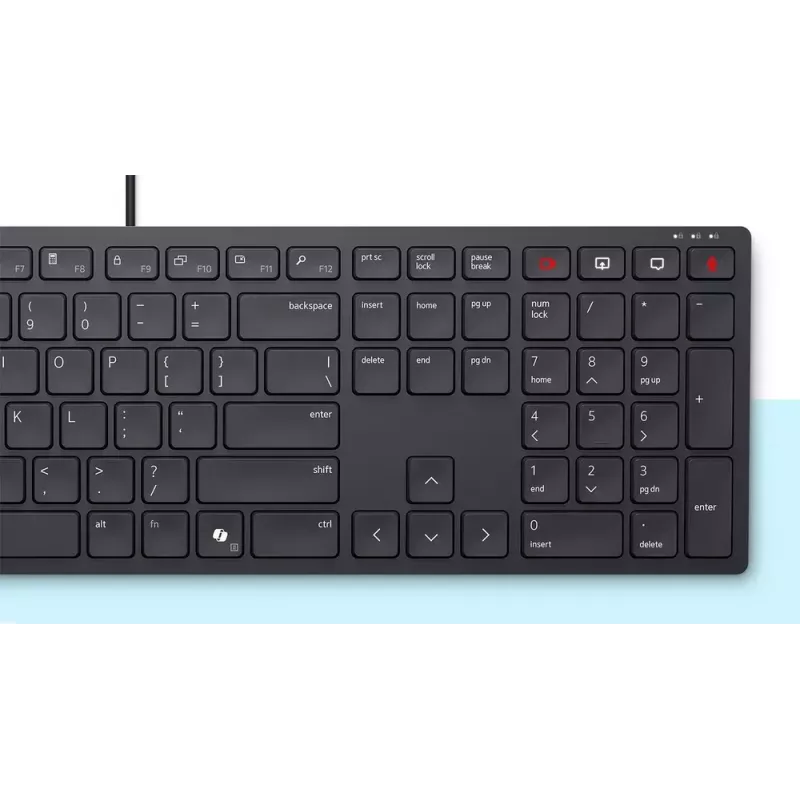DELL KB525C tastiera office USB QWERTY US International, nero