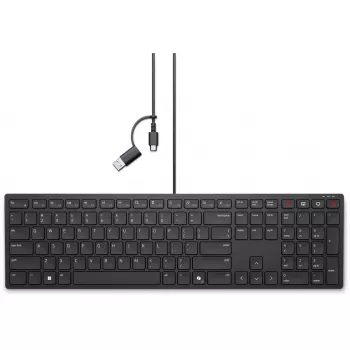 DELL KB525C tastiera office USB QWERTY US International, nero