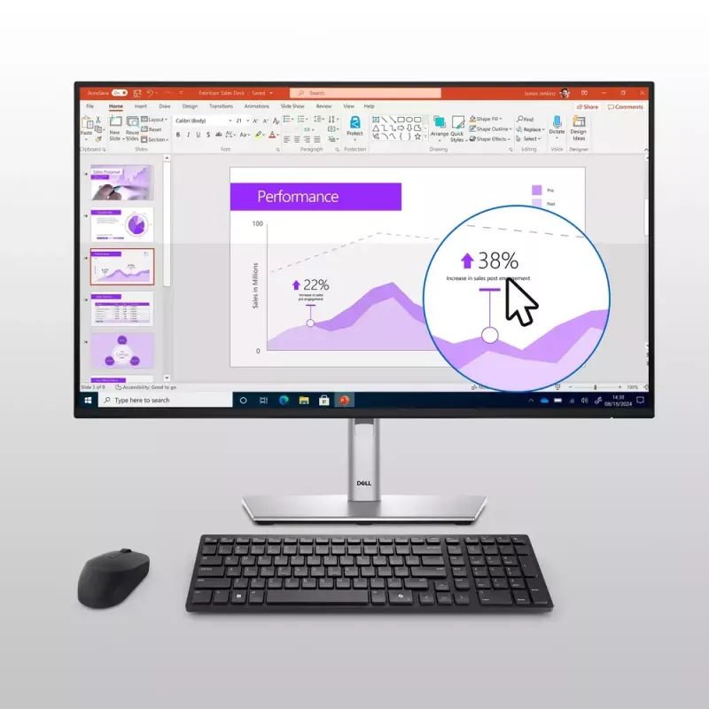 DELL KM555 tastiera silenziosa mouse incluso universale RF wireless + Bluetooth QWERTY US International nero