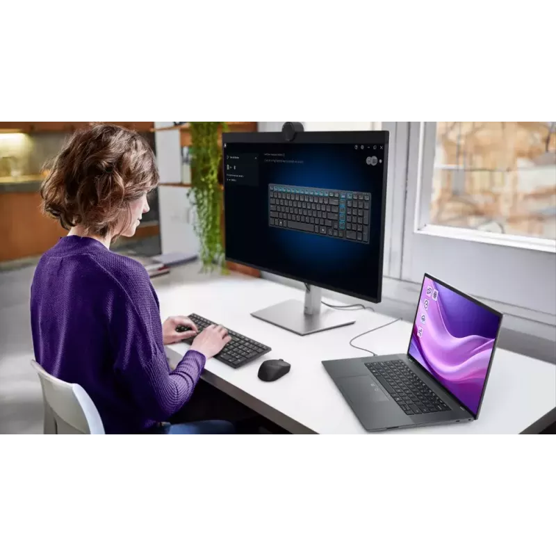 DELL KM555 tastiera silenziosa mouse incluso universale RF wireless + Bluetooth QWERTY US International nero