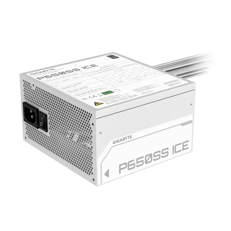 GIGABYTE P650SS ICE alimentatore - PCIe 5.0, 80 PLUS Silver, ventola 120mm, compatibile ATX 3.0, spina EU