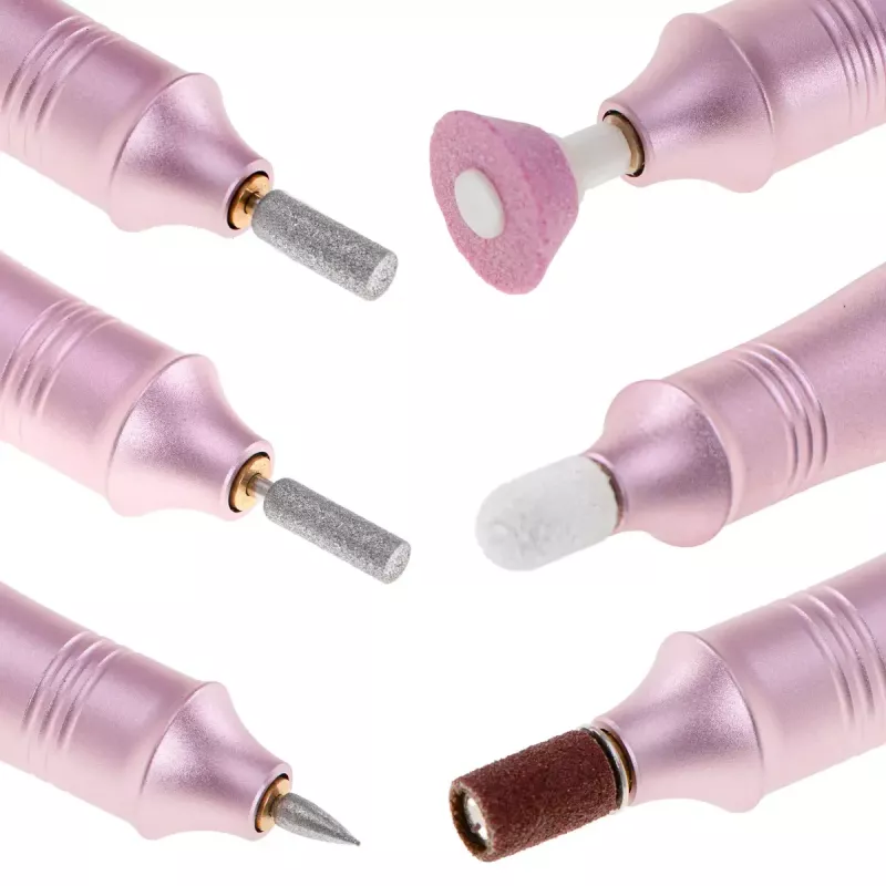 Set punte per manicure e pedicure Adler AD 2181 - 5 livelli di potenza, rosa