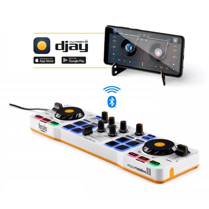 Hercules 4780921 controller DJ 2 canali nero, bianco, giallo