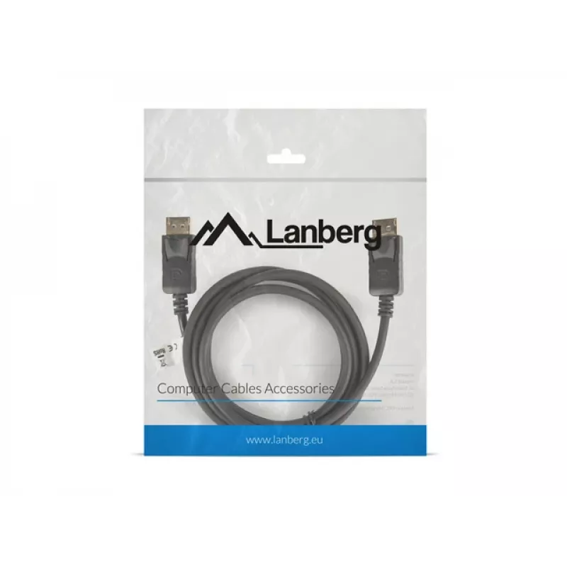 Cavo LANBERG DisplayPort M/M 19 Pin V1.2 4k 1,8 m nero