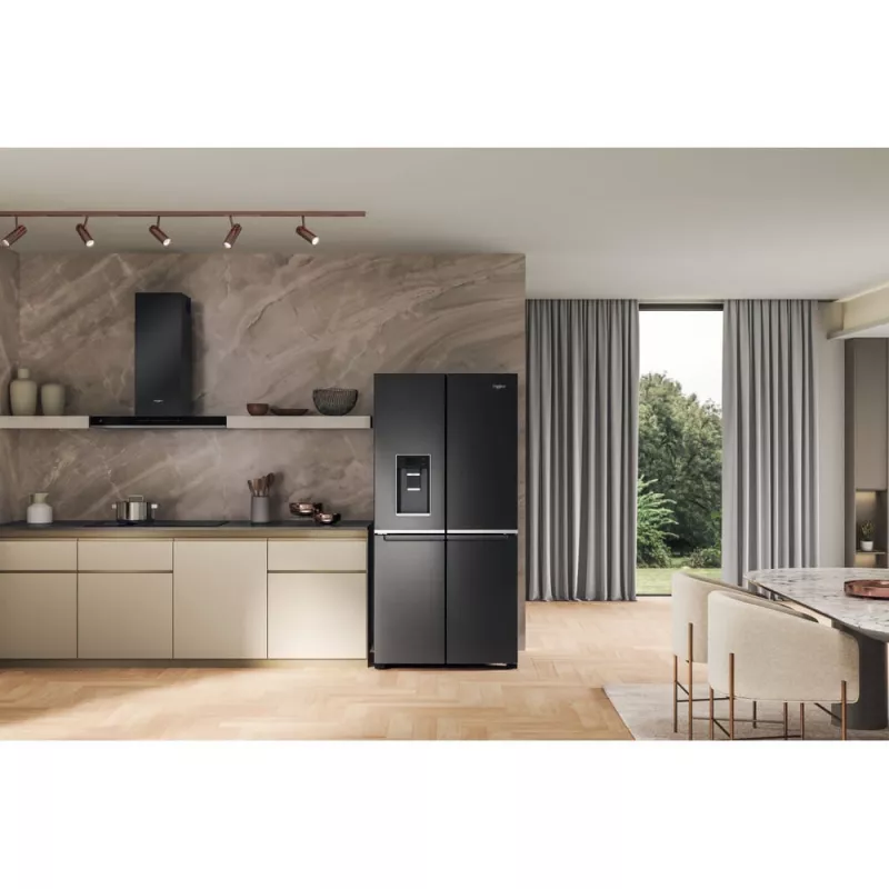 Frigorifero side-by-side Whirlpool WQ9I FO2BX EF a libera installazione 592 L nero