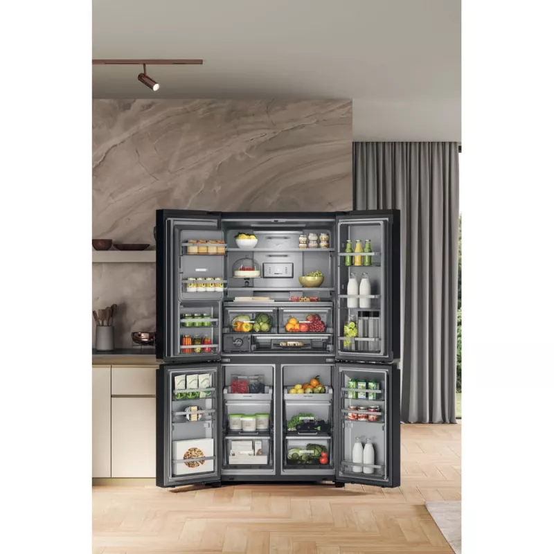 Frigorifero side-by-side Whirlpool WQ9I FO2BX EF a libera installazione 592 L nero