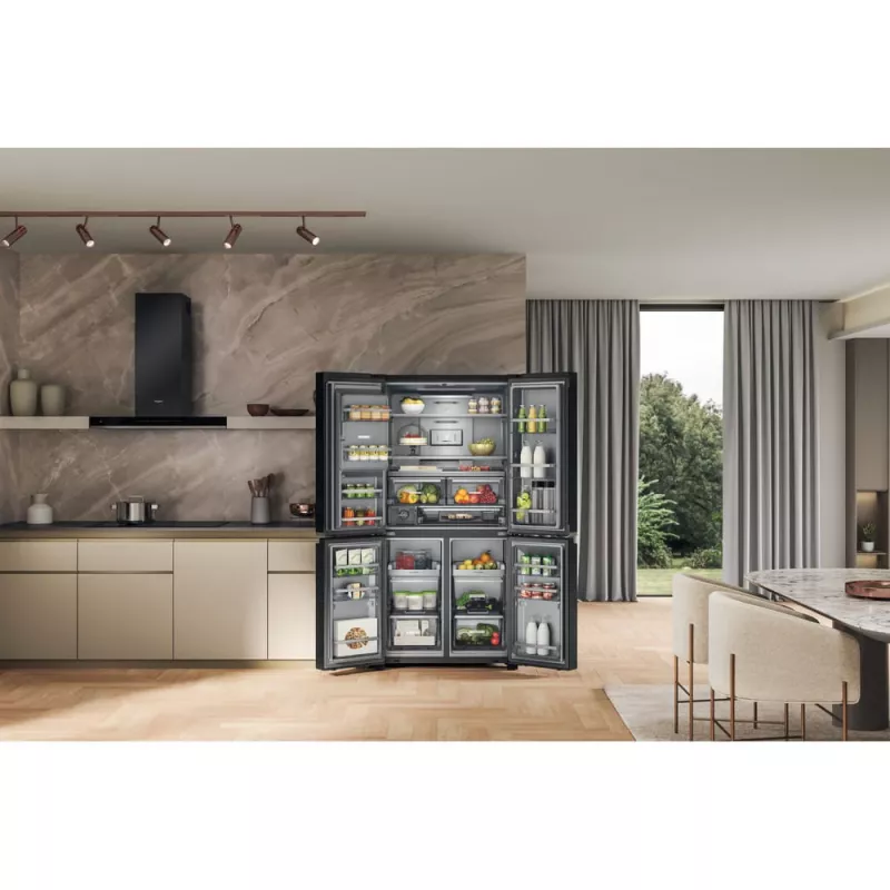 Frigorifero side-by-side Whirlpool WQ9I FO2BX EF a libera installazione 592 L nero