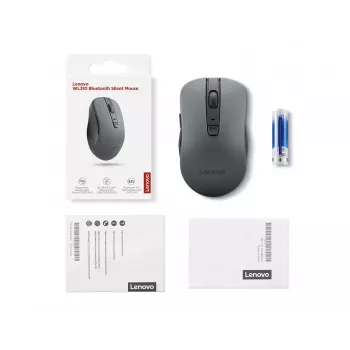 Mouse wireless ambidestro Lenovo WL310 Office – Bluetooth, ottico 1200 DPI, 6 tasti, rotella, grigio, a batteria