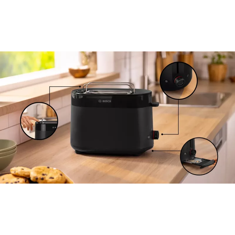 Tostapane Bosch TAT2M123 6 2 fette 950 W nero