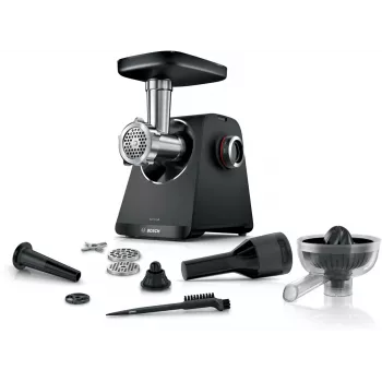 Tritacarne Bosch MFWS430B — 1900 W, 2 velocità, 2,5 kg/min, nero/argento, 4,3 kg