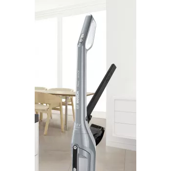 Aspirapolvere scopa Bosch BCH3P210 2-in-1, pulizia a secco, contenitore polvere 0,4 L, wireless + funzionamento a rete, grigio/nero, 3 kg