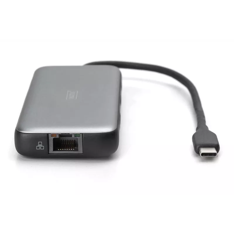 Docking station USB-C DIGITUS, 7 porte - HDMI / 2x USB-A 3.2 Gen 2 / GbE / SD / MicroSD - 100W USB Power Delivery